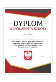LearnHow Dyplom A4 absolwenta szkoy - Orze 10szt