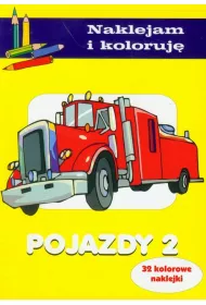 Pojazdy 2. Naklejam i koloruj�