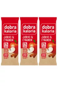Dobra Kaloria Baton owocowy jabko i cynamon Zestaw 3 x 35 g
