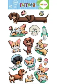 Tatua�e zmywalne CORGI TEAM 100x200mm Happy Color
