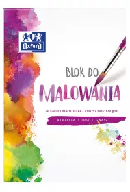 Oxford Blok do malowania A4 biay 20 kartek