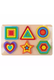 Puzzle Uk�adanka drewniana Kszta�ty 27 element�w SMILY PLAY SPW84986