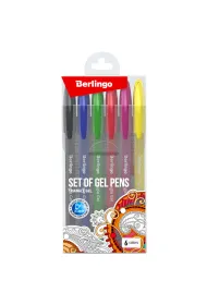 D�ugopisy �elowe Berlingo Triangle Gel 6 kolor�w