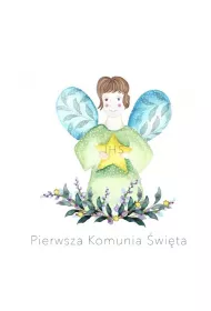 Clear Creations Karnet Swarovski kwadrat CL106 Komunia Ch�opiec