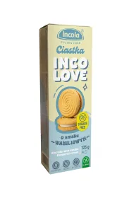 Incola Ciastka markizy z kremem o smaku waniliowym bez cukru bezglutenowe 125 g