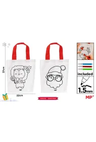 Mp Main Paper Torba �wi�teczna do malowania Miko�aj lub Kotek z flamastrami 1szt.mix