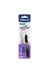Pelikan Pi�ro wieczne Twist Color Edition Stal M. bia�o-czarne + naboje