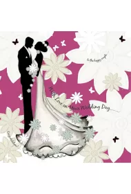 Clear Creations Karnet Swarovski kwadrat SL04 �lub Para M�oda
