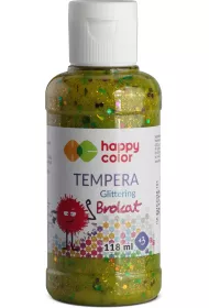 Happy Color Farba tempera brokatowa, z�oty, 118 ml
