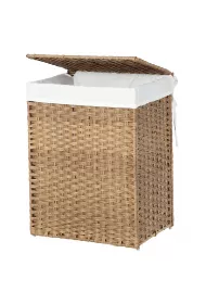 Songmics Kosz stojcy naturalny na pranie 46 cm Brzowy