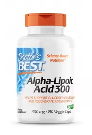 Doctors Best ALA - kwas alfa liponowy 300 mg Suplement diety 180 kaps.