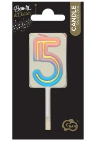 Godan �wieczki urodzinowe cyferki 5 neon