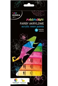 Derform Farby akrylowe neonowe 12x12ml