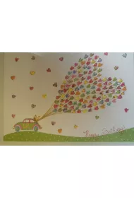 Turnowsky Karnet B6 + koperta Samoch�d z balonami MO4930X1-1