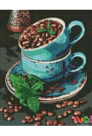 Ideyka Diamentowa mozaika - Aromatyczne ziarna kawy 40x50 cm