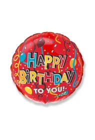 Balon foliowy Happy Birthday 45cm