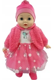 Lalka bobas m�wi i �piewa zamyka oczy 45cm MarioToys