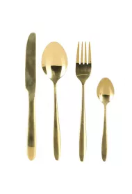 Excellent Houseware Komplet zotych sztucw dla 6 osb 24 el.
