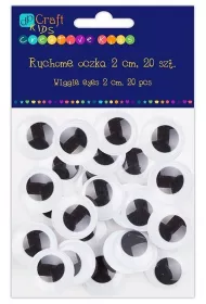 Dalprint Samoprzylepne ruchome oczka 2 cm 20 szt.