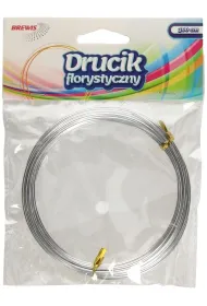 Brewis Druciki florystyczne srebrne 3m x 2 mm