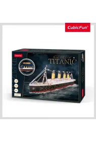 Puzzle 3D 246 el. Titanic LED Cubic Fun