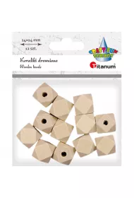 Hasta Koraliki drewniane kostki �ci�te 12 szt.