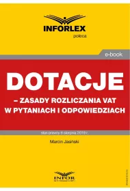 eBook Dotacje – zasady rozliczania VAT w pytaniach i odpowiedziach pdf
