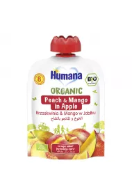 Humana Mus jabko-brzoskwinia-mango po 8 miesicu 100% Organic Quality 90 g Bio