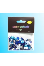 Galeria Hobby Elementy kryszta�kowe niebieskie 4-12 mm, 25g