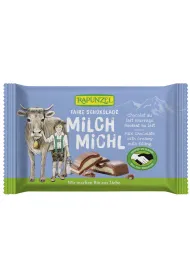 Rapunzel Czekolada mleczna z nadzieniem mlecznym dla dzieci 100 g Bio
