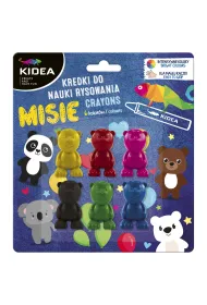 Derform Kredki misie do nauki rysowania 6 szt.