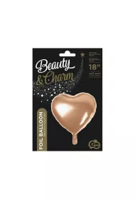 Godan Balon foliowy Serce rowo-zoty 45cm