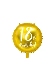 PartyDeco Balon foliowy 18th Birthday z�oty 45cm