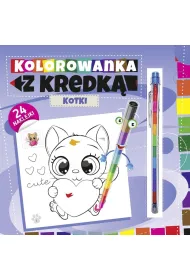 Kotki. Kolorowanka z kredk�
