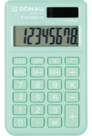 Kalkulator kieszonkowy DONAU TECH wym. 97x60x10 mm jasnozielony