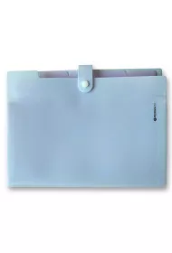 Penmate Teczka z 5-ma przegrdkami A4 PP-105 pastelowa niebieska