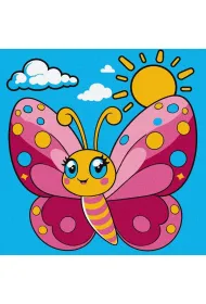 Ideyka Malowanie po numerach - Weso�y motyl Kids 25x25cm
