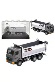 Wywrotka metalowa srebrna 1:80 LeanToys