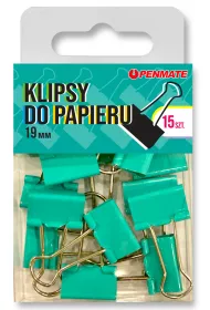 Penmate Klipsy do papieru niebieski 19 mm