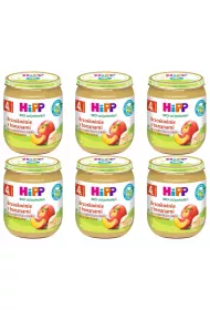 Hipp Brzoskwinie z bananami po 4. miesicu zestaw 6 x 125 g Bio