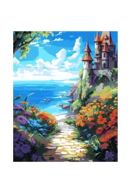 Koh-I-Noor Malowanie po numerach - Zamek nad morzem 40x50cm