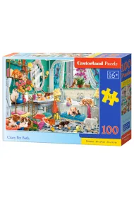 Puzzle 100 el. Crazy Pet Bath Castorland