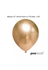 Balony chromowane zote 30,5cm 10szt