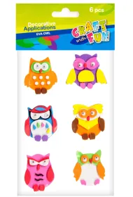 Craft with Fun Ozdoby dekoracyjne piankowe Sowy