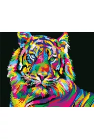 ArtiFly Malowanie po numerach - Tygrys kolorowy 40x50cm