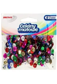 Cekiny matowe kolorowe 8mm, 10g