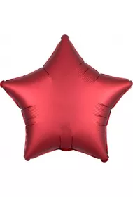 Amscan Balon foliowy Lustre Dark czerwony gwiazda 48cm