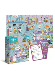 Puzzle 100 Look&Find Kocie kafejka Dodo