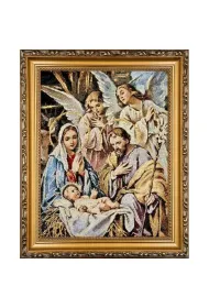 Obraz Haftowany Szopka Betlejemska 27,5x22cm