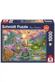 Puzzle 1000 el. Zaczarowana kraina smok�w Schmidt